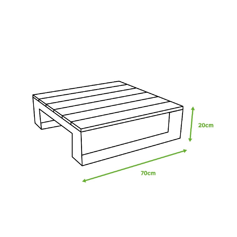 Mesa Auxiliar De Exterior De Aluminio Surrey Blanco De 70x20x70 Cm