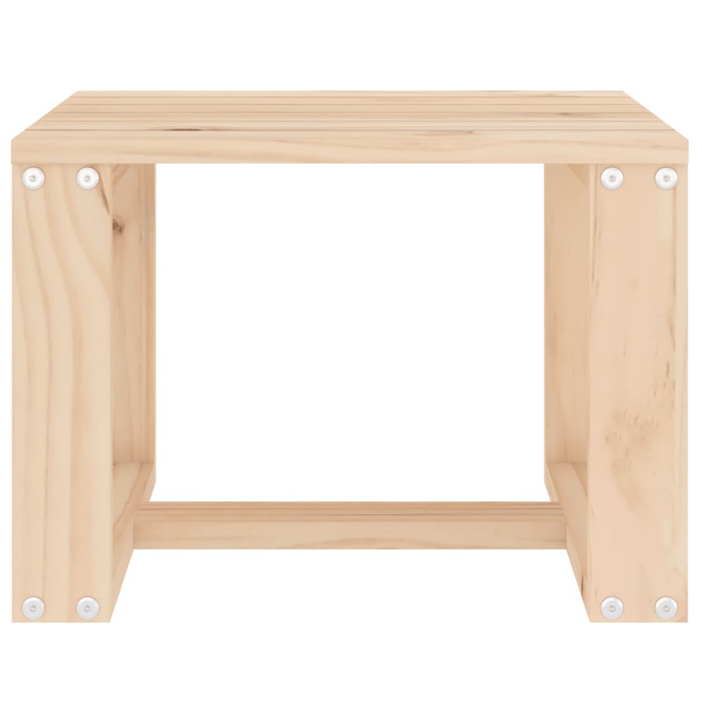 Mesa Auxiliar De Jardín 40x38x28 5 Cm Madera Maciza De Pino