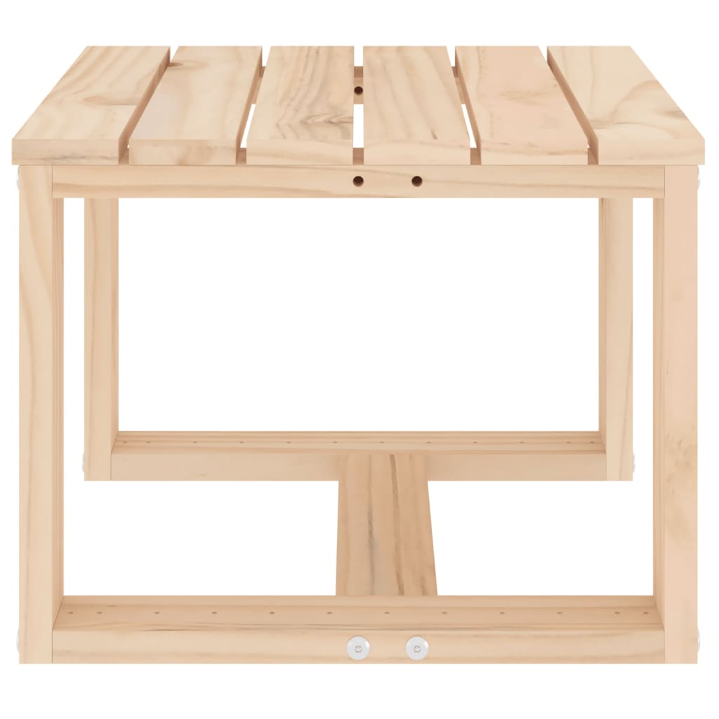 Mesa Auxiliar De Jardín 40x38x28 5 Cm Madera Maciza De Pino
