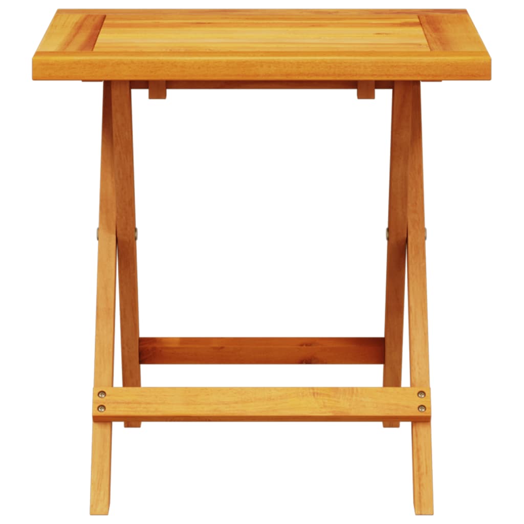 Mesa Auxiliar De Jardín 40x40x40 Cm Madera Maciza De Acacia