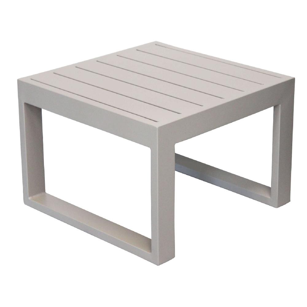 Mesa Auxiliar De Jardín De Aluminio 45x45cm Taupe Mod. Cuba