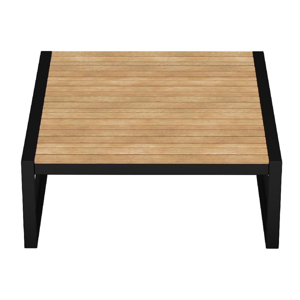 Mesa Auxiliar De Jardín De Aluminio Port Isabel Marrón De 85.9x28.85x76 Cm