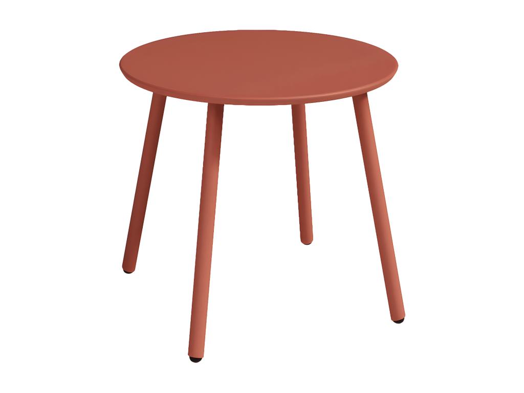Mesa auxiliar de jardín de metal - Terracota - MIRMANDE