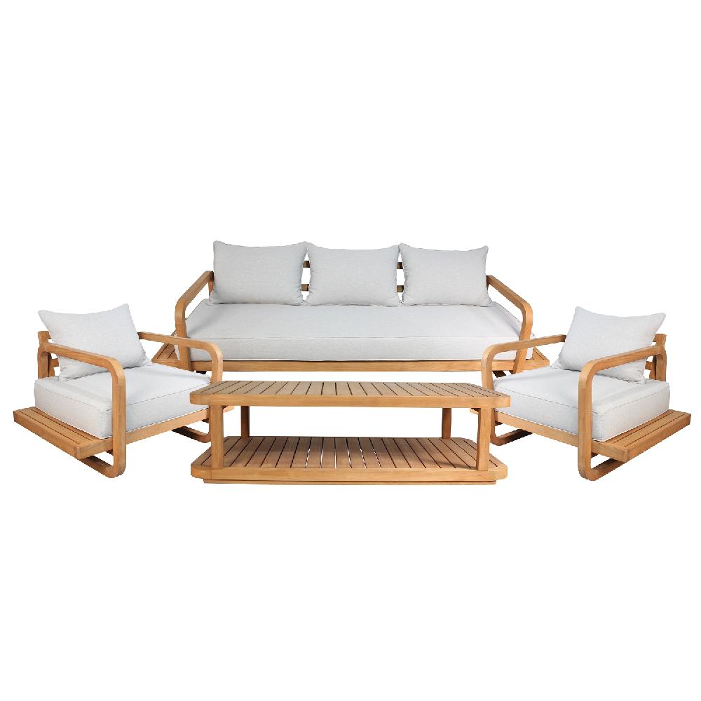 Mesa Auxiliar De Jardín NATERIAL Equateur De Teca De 140x80 Cm