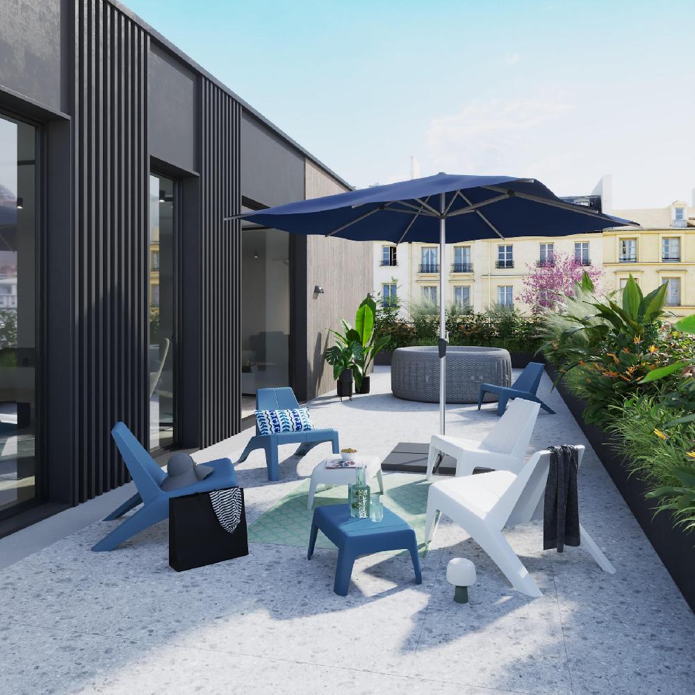 Mesa Auxiliar De Jardín NATERIAL Halios Azul