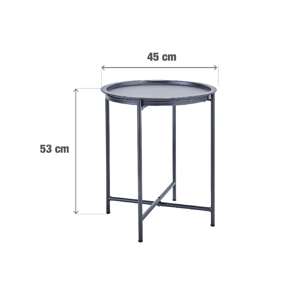 Mesa auxiliar de metal Naterial Mobis de ø 45 cm gris