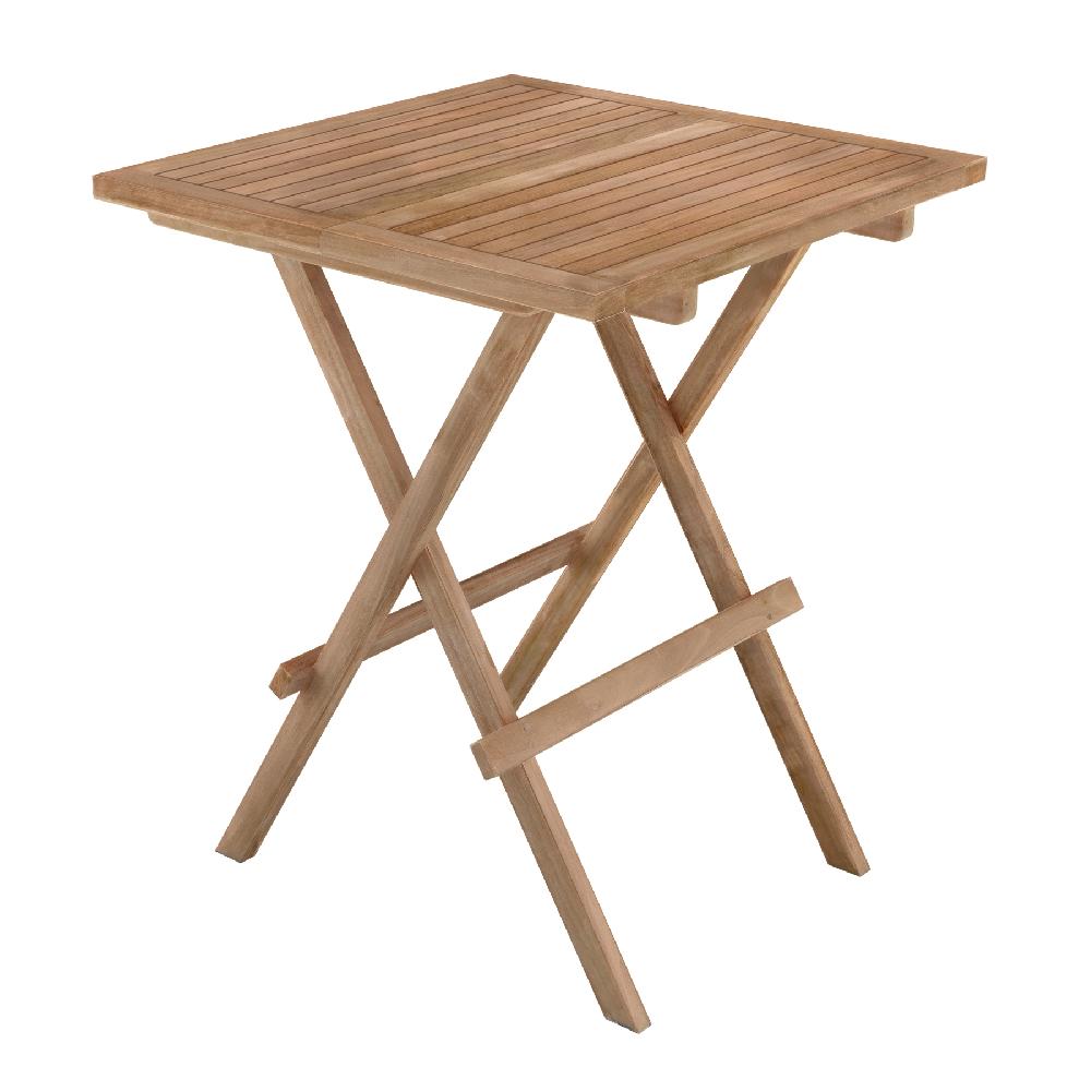 Mesa Auxiliar De Teca Marrón De 60x75x60 Cm