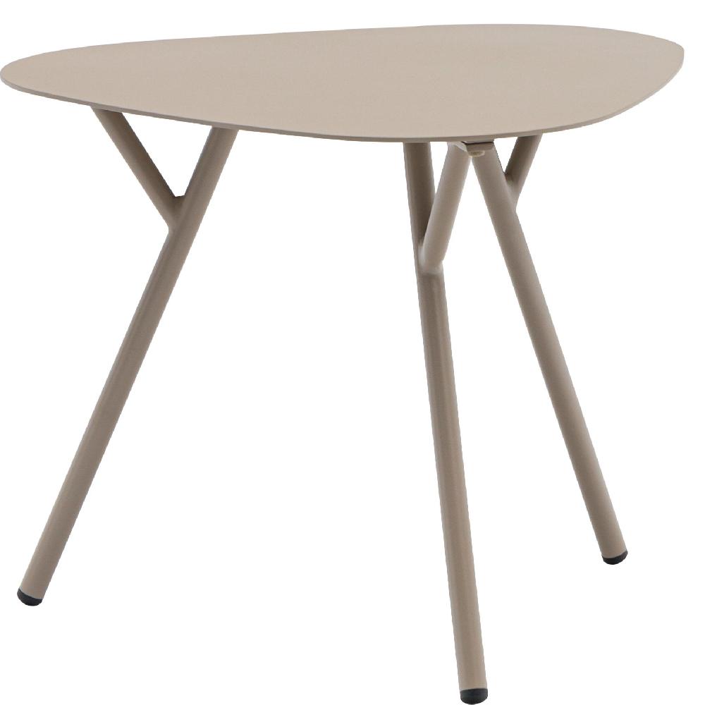 Mesa auxiliar Galt diam.60 exterior y jardín de aluminio taupe