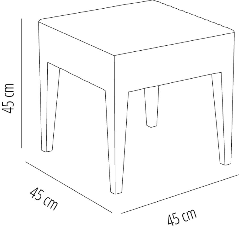 Mesa Auxiliar Miami Lounge Side Table Rattan Marrón Siesta Exclusive