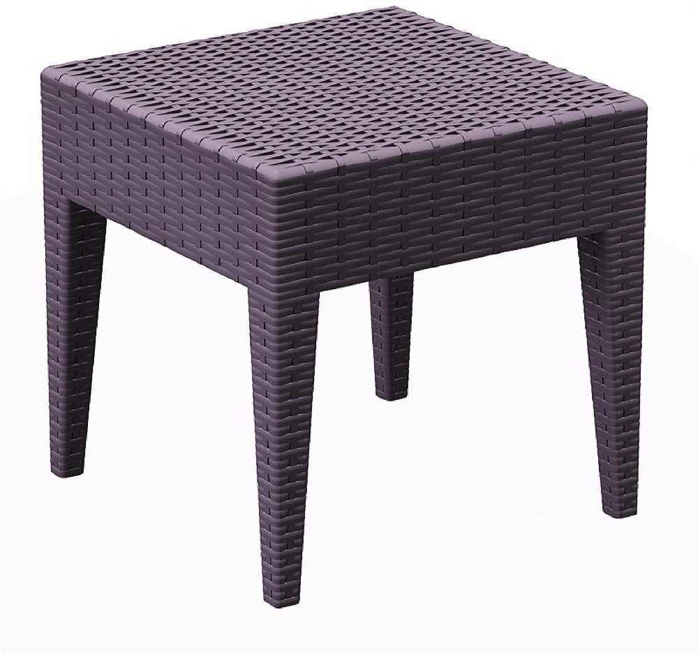 Mesa auxiliar Miami Lounge side table rattan marrón Siesta Exclusive