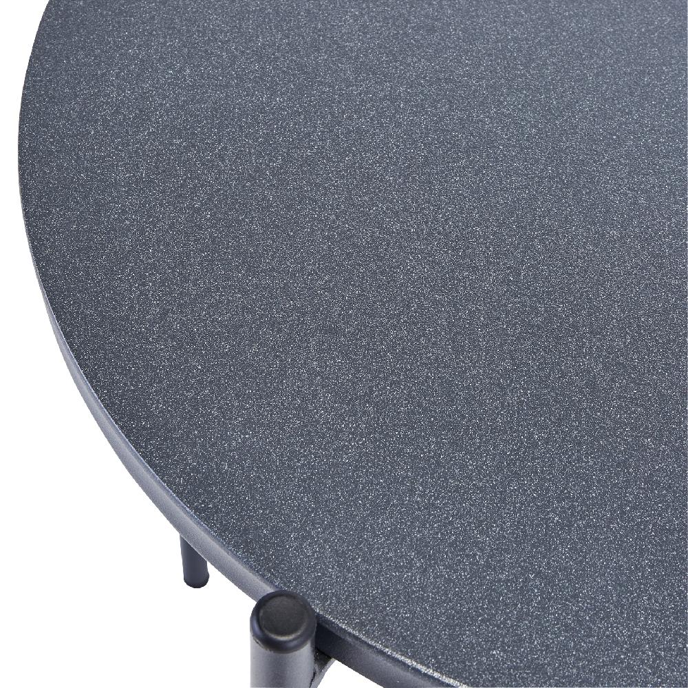 Mesa Auxiliar Naterial Mobis Efecto Cemento Gris De ø 43 Cm