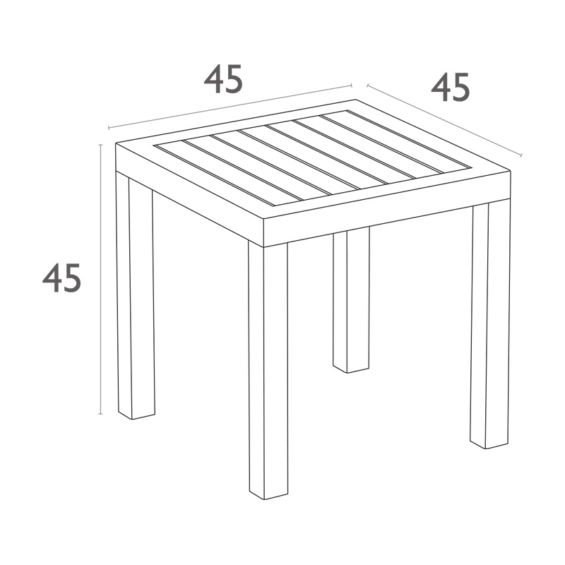 Mesa Auxiliar Ocean Side Table Gris Oscuro Siesta Exclusive