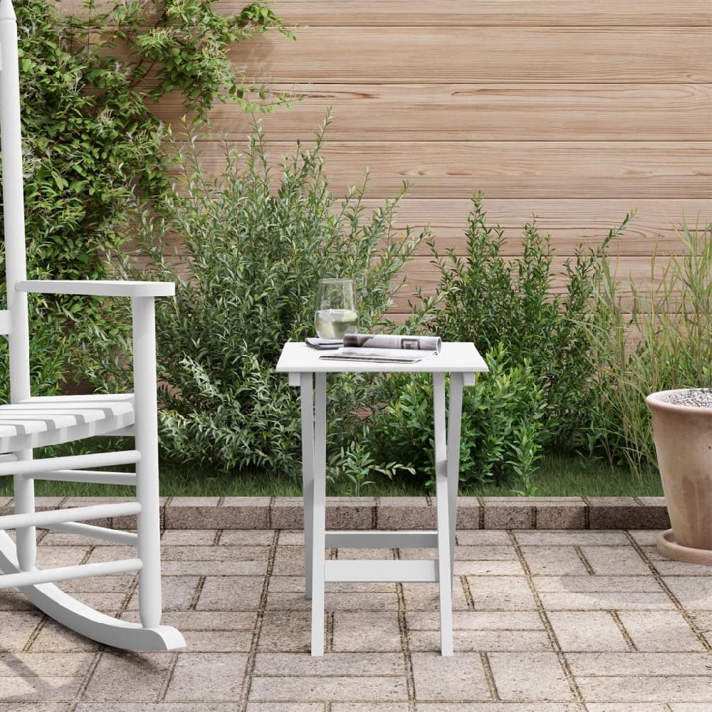 Mesa Auxiliar Plegable Blanca De Madera Maciza De álamo