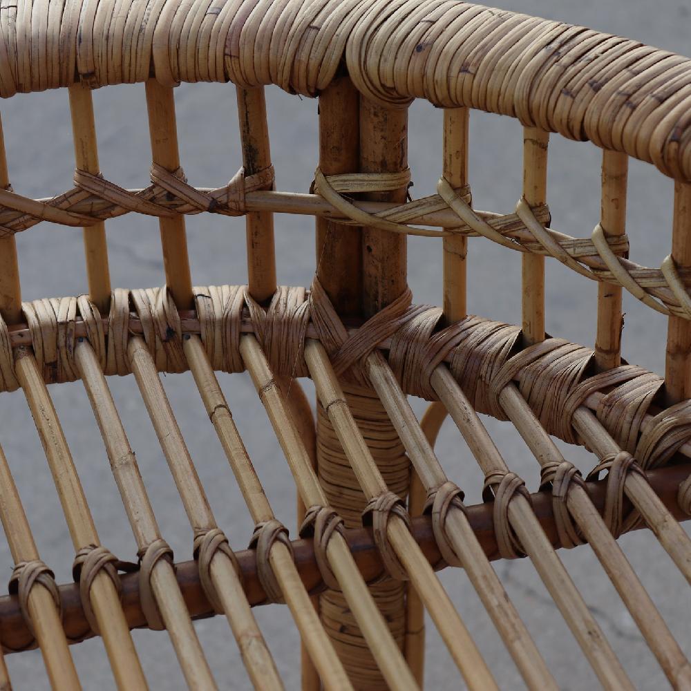 Mesa Auxiliar Ratán Natural Chillvert Parma 57x57 Cm Redonda