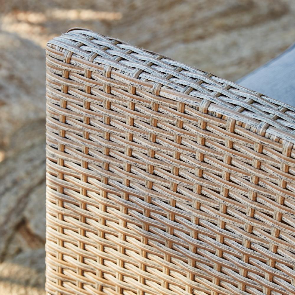 Mesa Baja Ratán Sintétio Y Vidrio - Verona