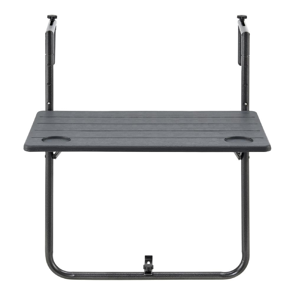 Mesa Colgante De Balcón Badolato Acero 84 X 60 X 60 Cm Gris Oscuro [en.casa]