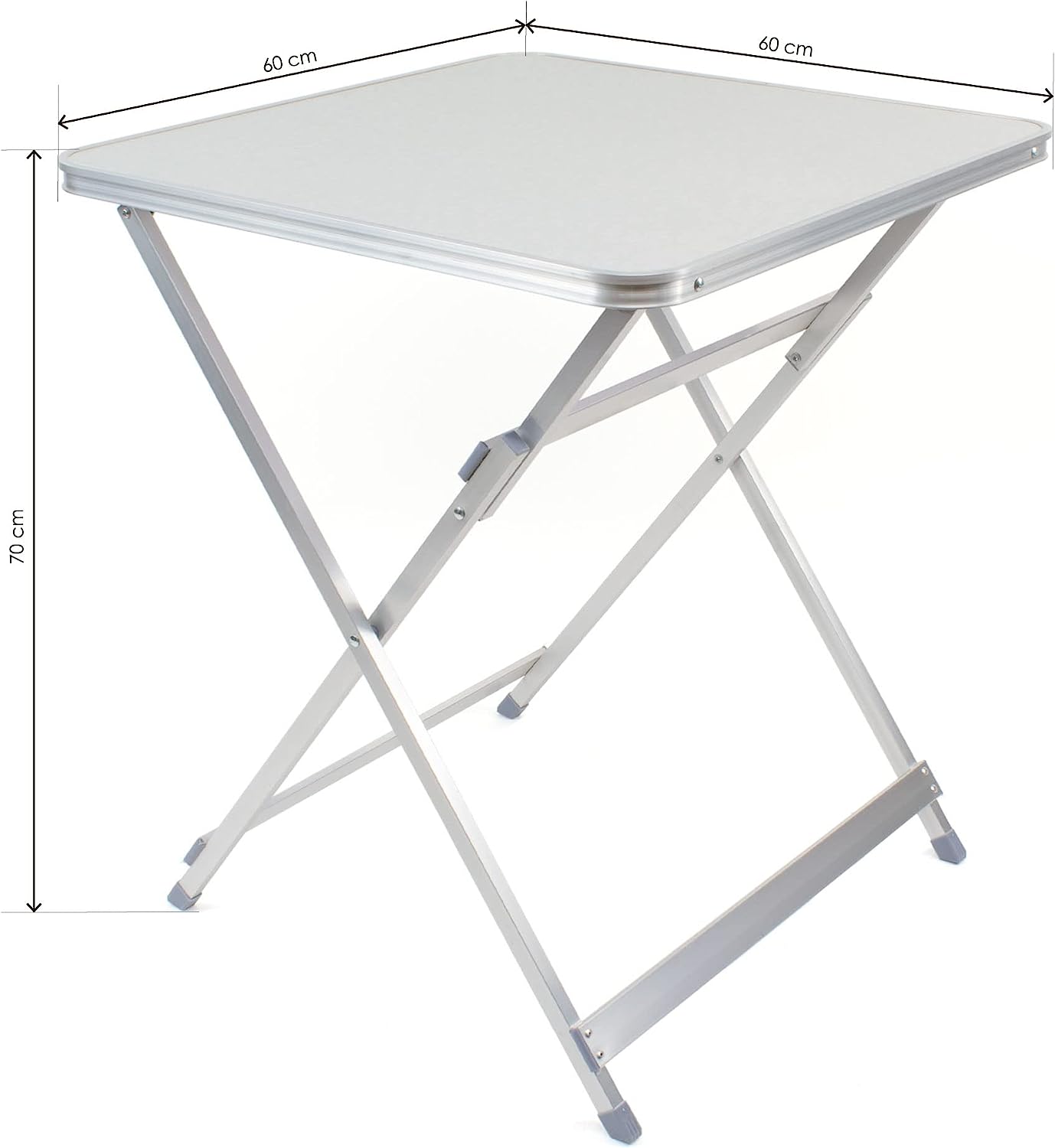 Mesa Cuadrada (60x60 Cm) Plegable - Imitación Mármol