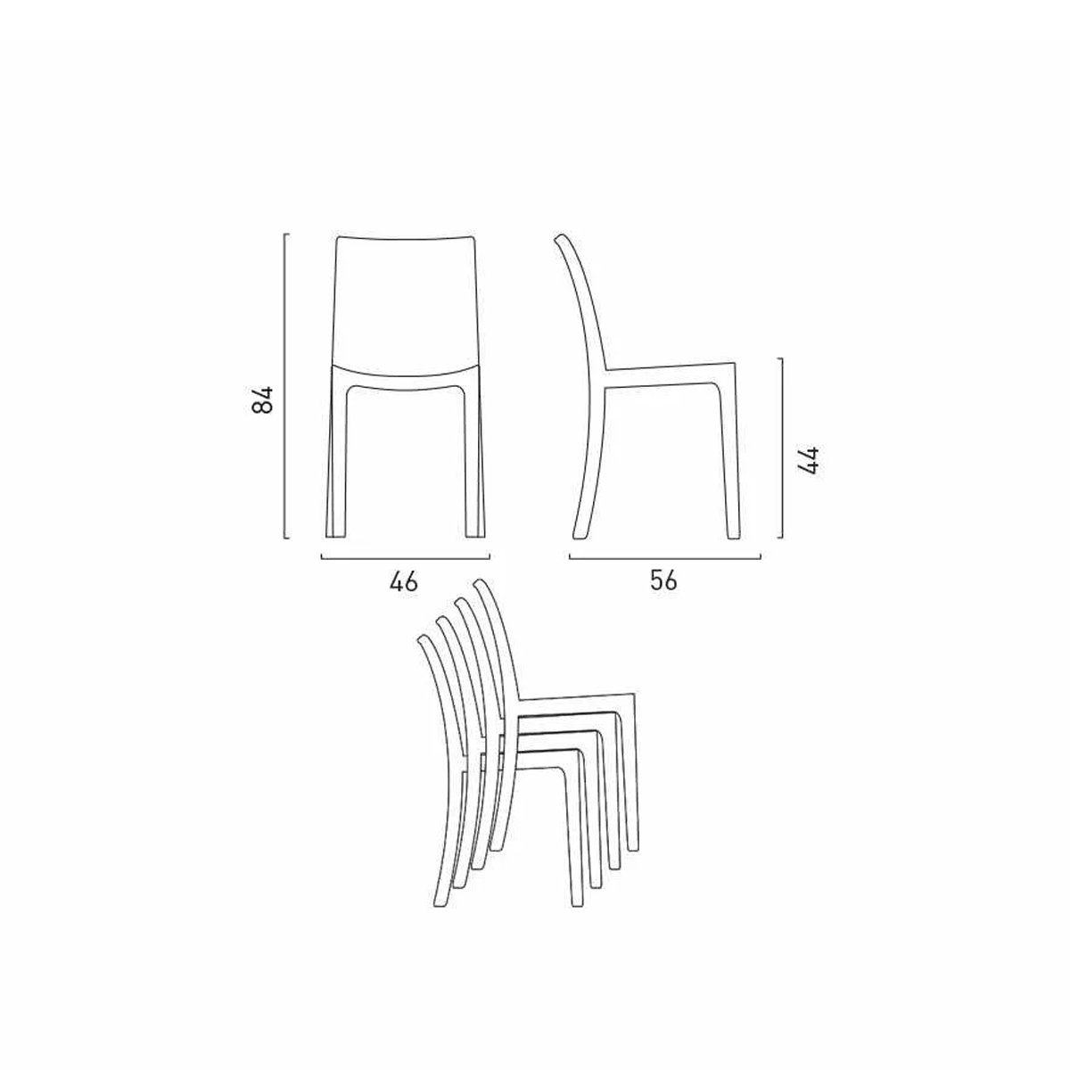 Mesa Cuadrada Beige 90x90 Cm Y 4 Sillas De Colores Elegance