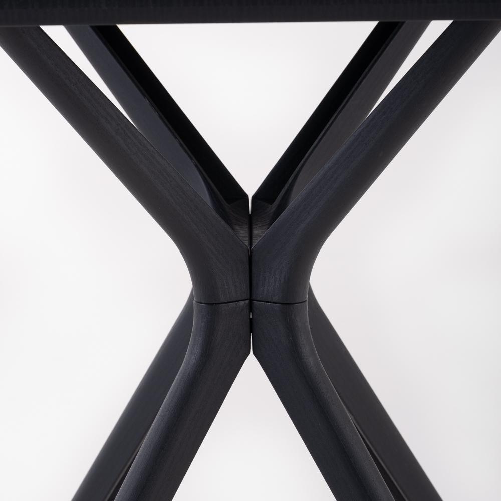 Mesa Cuadrada Fija De 70x70 Cm Para Exterior/jardín En Resina Con Fibra De Vidrio Lucas Antracita