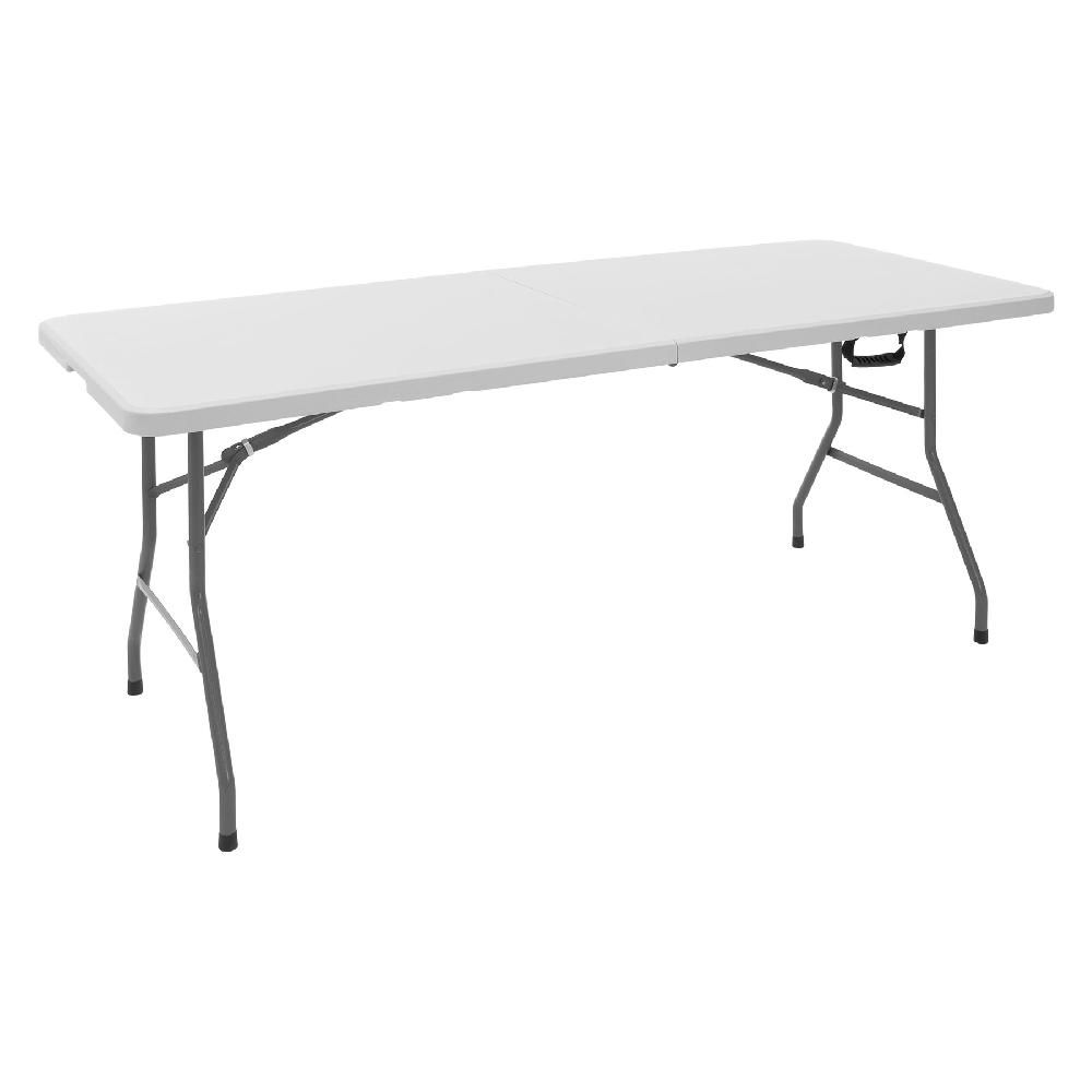 Mesa de camping plegable de jardín / playa / buffet blanca 180 x 74 x 74 cm
