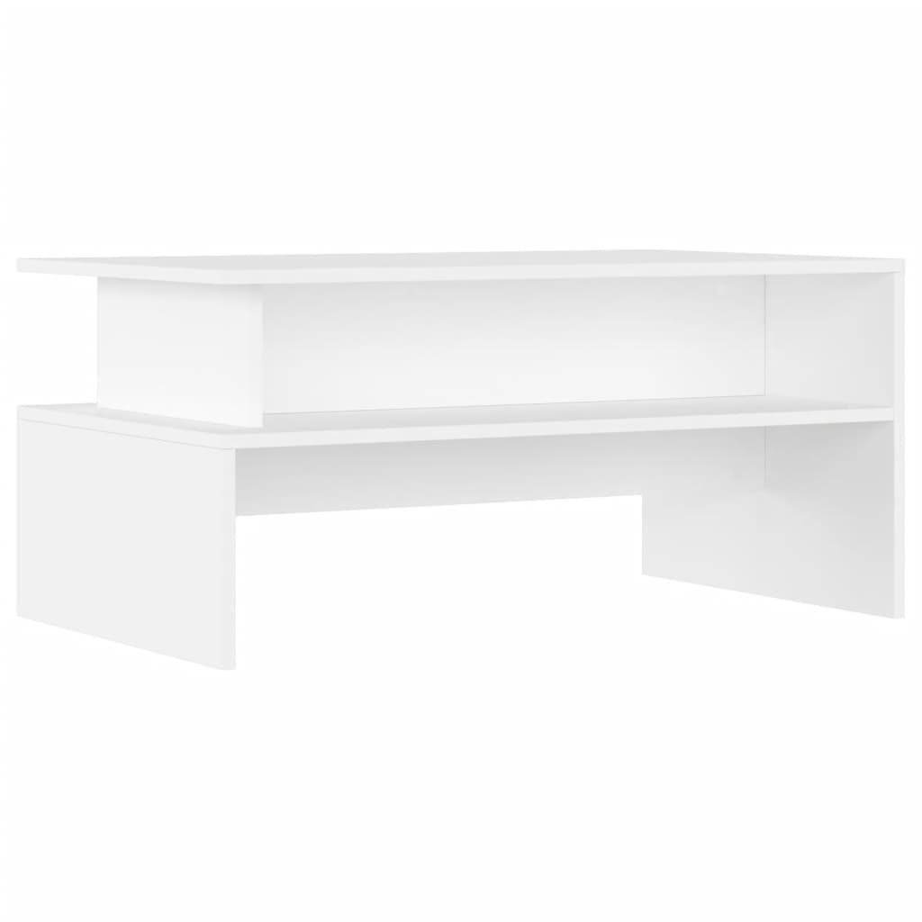 Mesa De Centro Blanca 90x55x42 5 Cm Madera De Ingeniería VidaXL