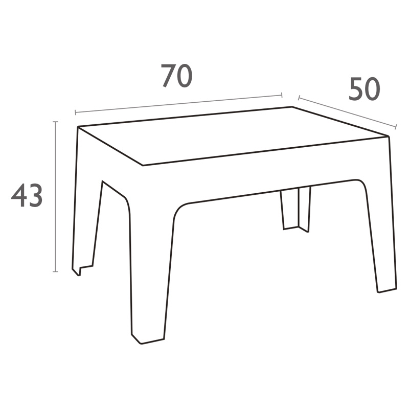 Mesa De Centro Box Table Blanco Siesta Exclusive