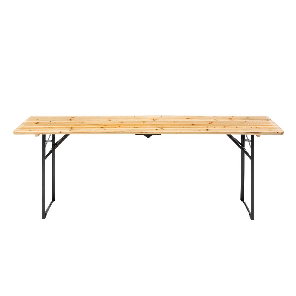 Mesa De Cervecería Plegable De Madera De 218 Cm