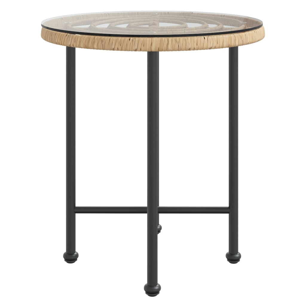 Mesa De Comedor 50 Cm Vidrio Templado Y Acero