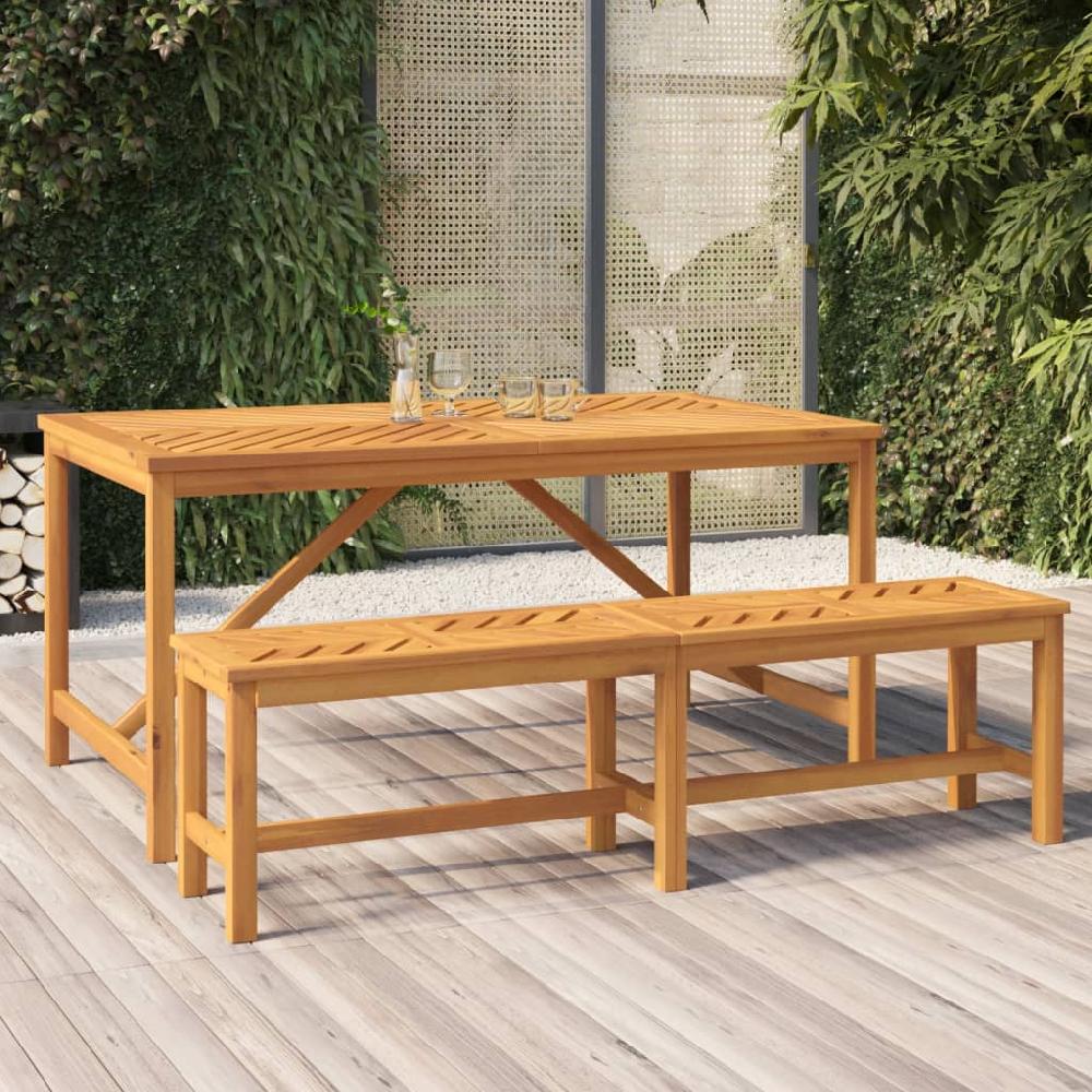 Mesa De Comedor De Jardín 150x90x74 Cm Madera Maciza De Acacia