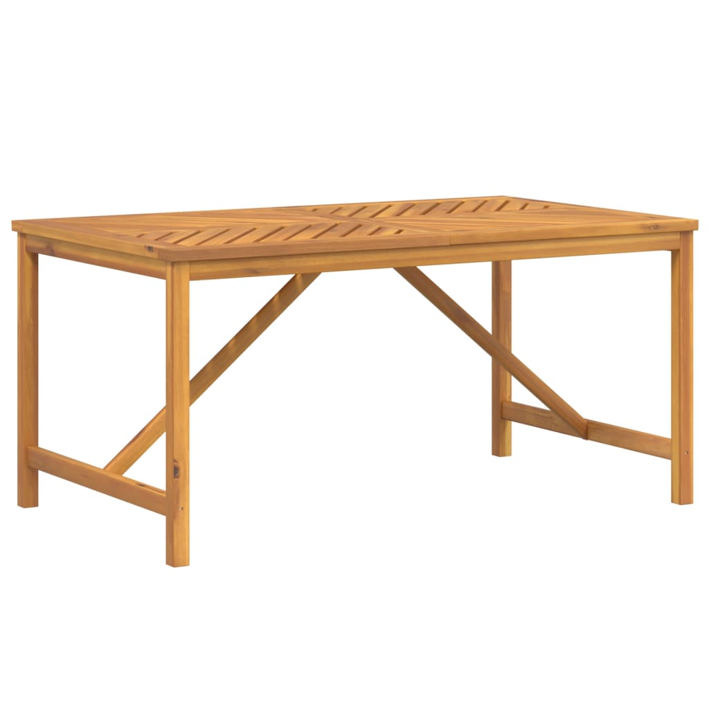 Mesa de comedor de jardín 150x90x74 cm madera maciza de acacia