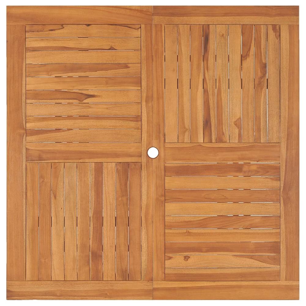 Mesa De Comedor De Jardín Madera Maciza De Teca 110x110x75 Cm