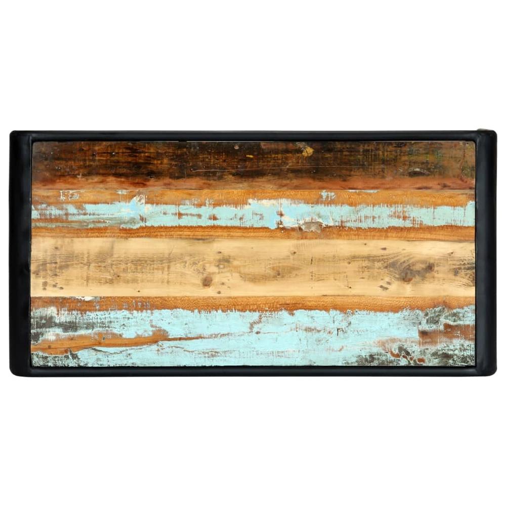 Mesa De Comedor De Madera Maciza Reciclada 118x60x76 Cm