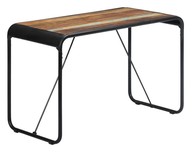 Mesa de comedor de madera maciza reciclada 118x60x76 cm