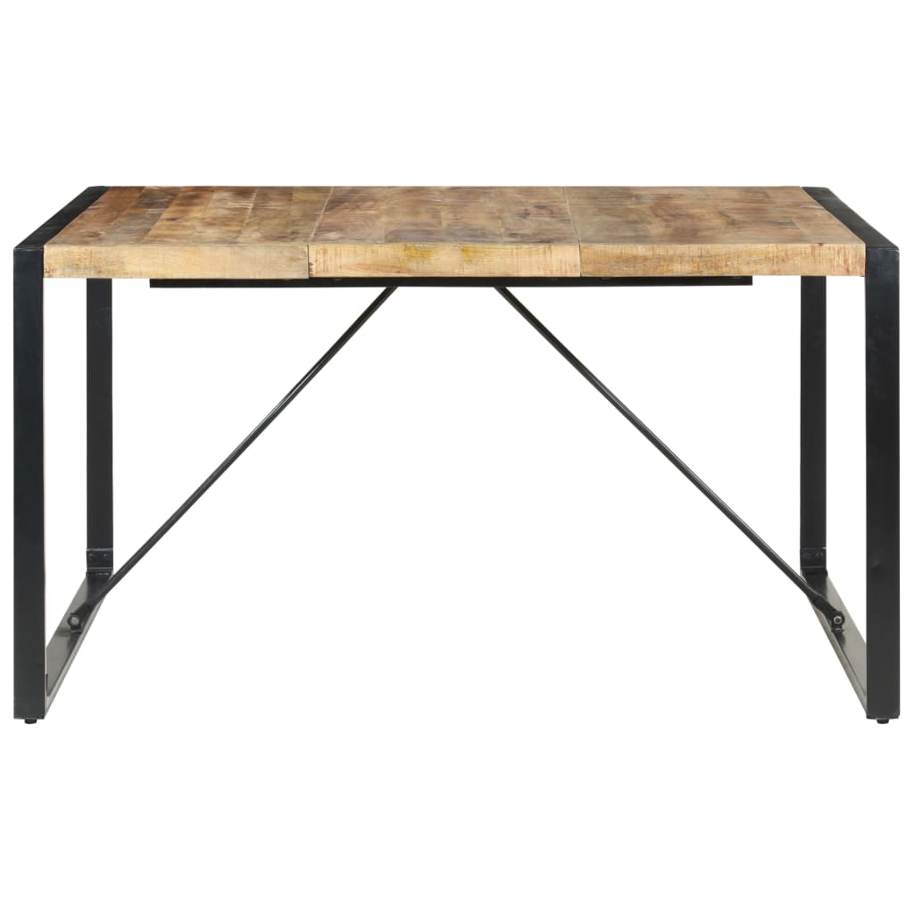 Mesa De Comedor Madera De Mango Rugosa 140x140x75 Cm