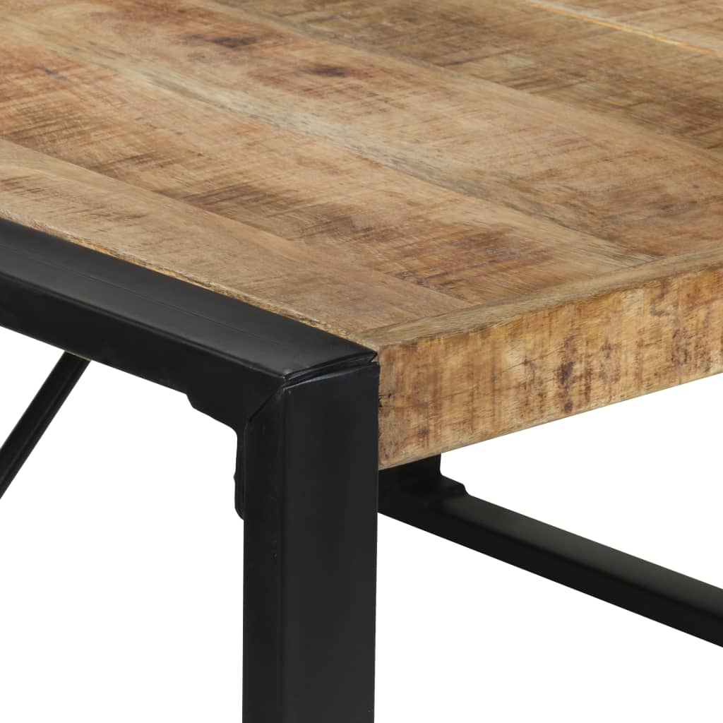 Mesa De Comedor Madera De Mango Rugosa 140x140x75 Cm