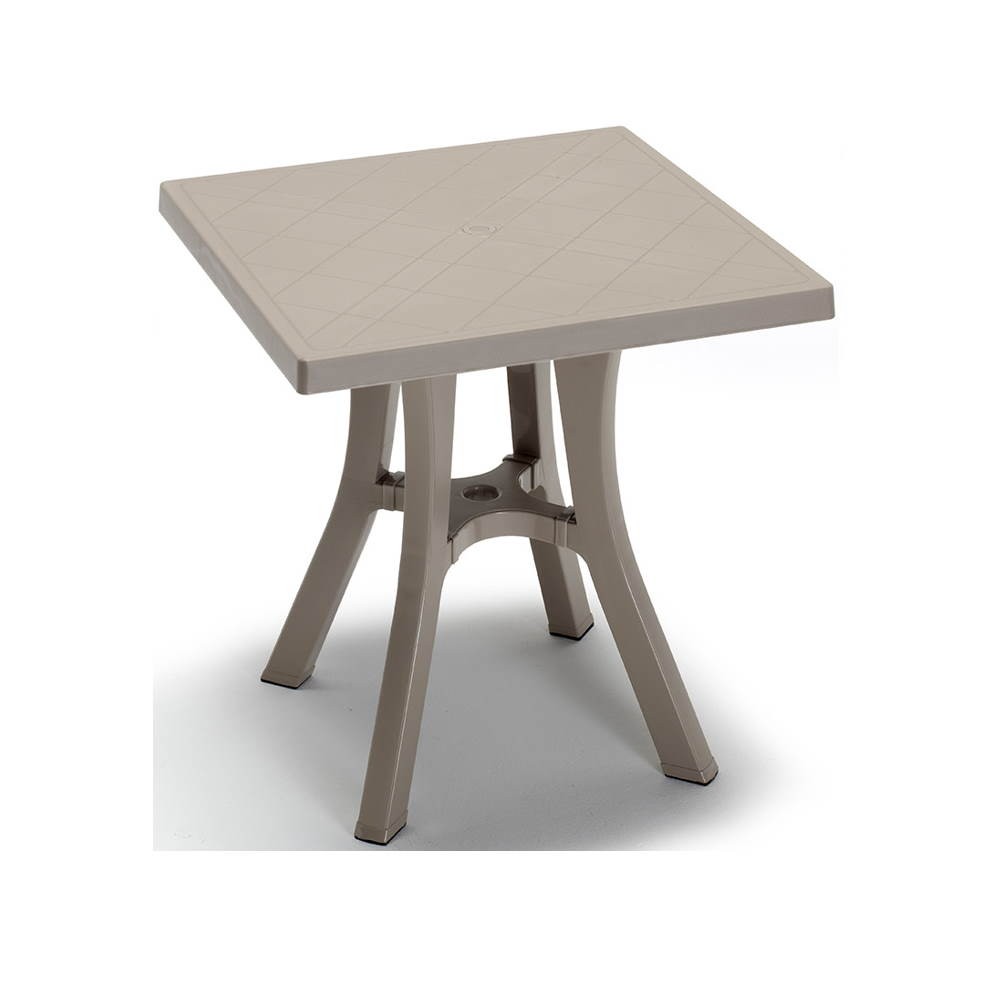 Mesa de exterior 70x70 color tortora
