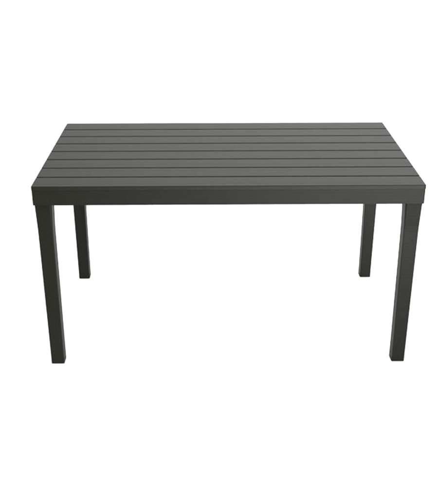 Mesa De Exterior Asar Estante De Comedor Rectangular Mesa De Jardín Multiusos Para Interior Y Exterior 100% Made In Italy 138x78h72 Cm Antracita