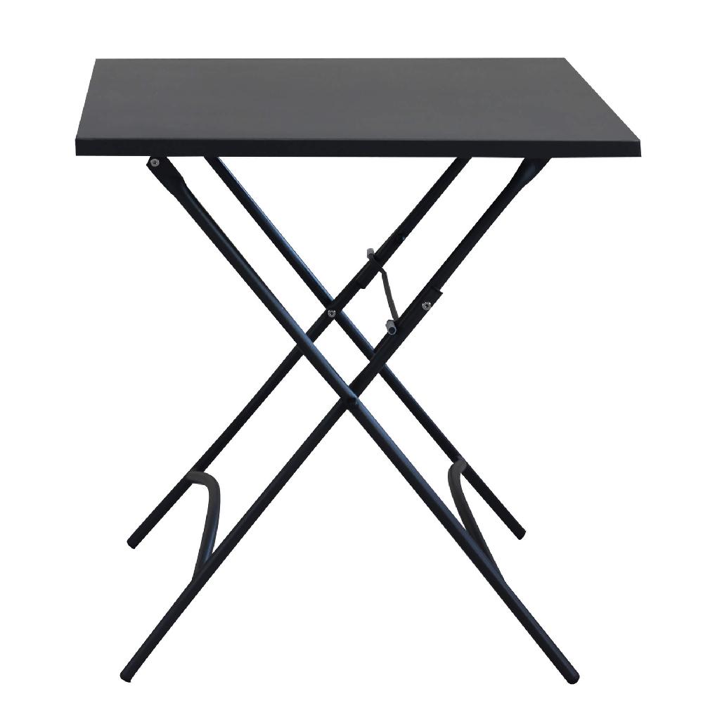 Mesa De Exterior Cuadrada Plegable 70x70 Cm Para Bares Y Pubs Con Estructura Y Tablero De Acero Bistrot - COLOR Tan