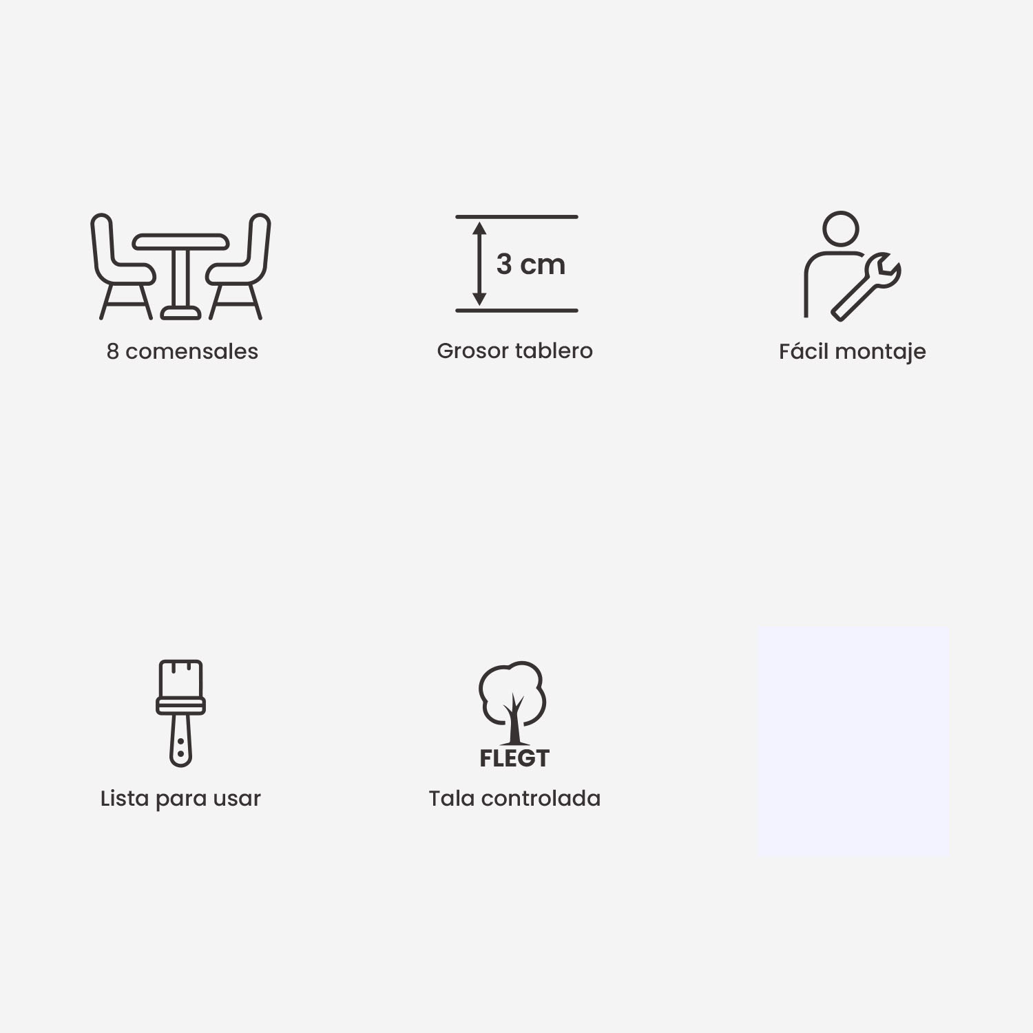 Mesa De Exterior De Madera De Teca 240 Cm