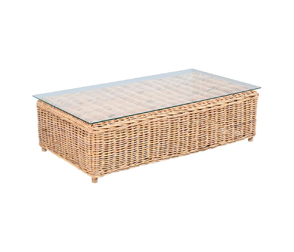 Mesa De Jardín Baja De Ratán Natural Congo 62x32x110 Cm