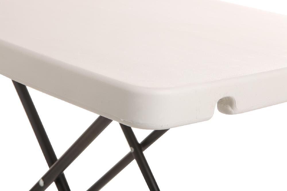 Mesa De Jardín Catering Easy De Acero Blanco De 49.5x75.5x73 Cm
