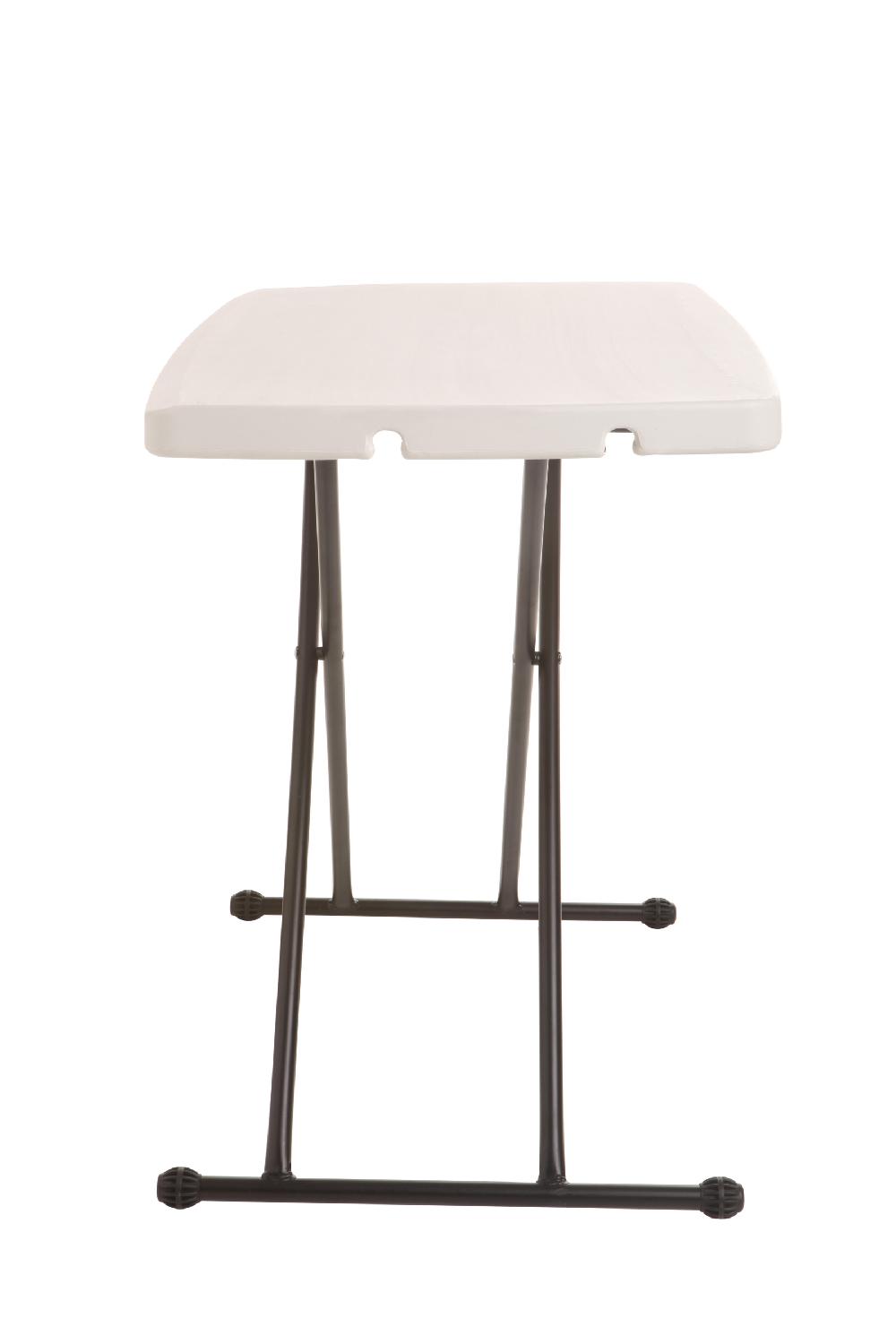 Mesa De Jardín Catering Easy De Acero Blanco De 49.5x75.5x73 Cm