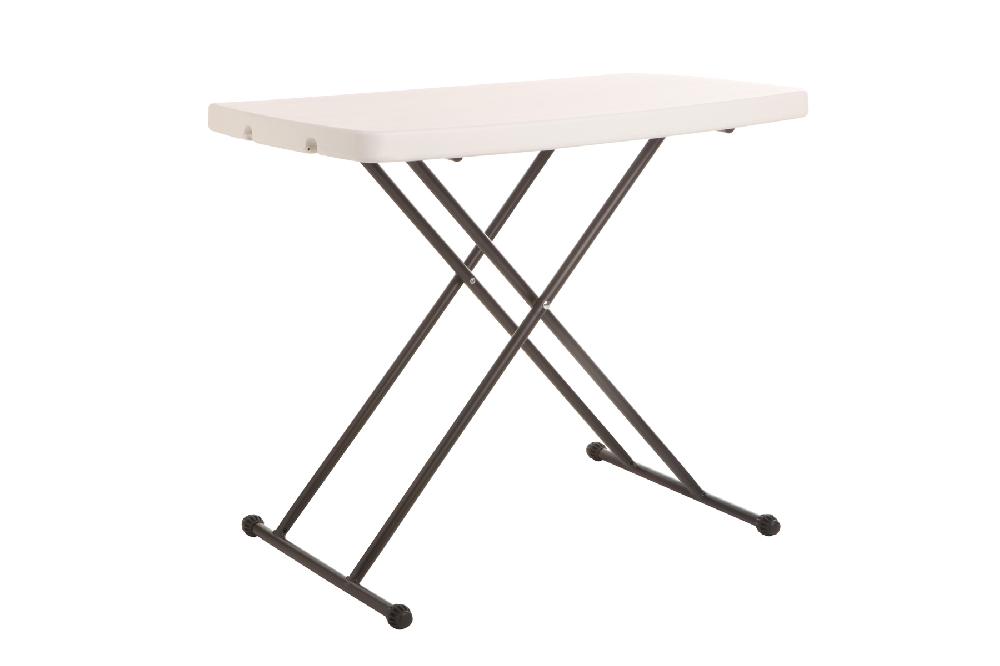 Mesa de jardín Catering Easy de acero blanco de 49.5x75.5x73 cm