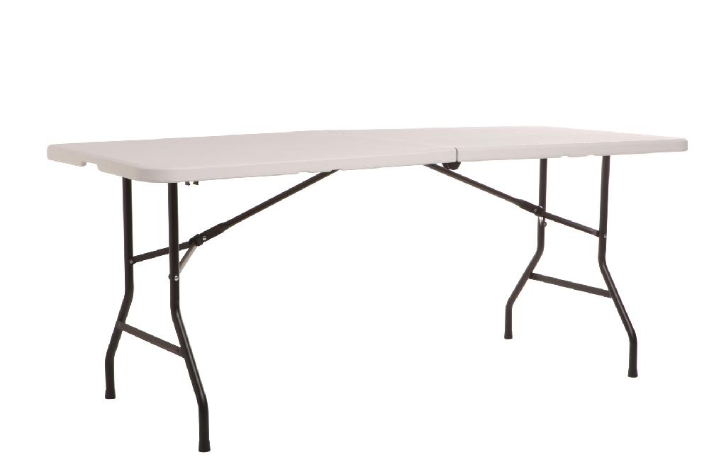 Mesa de jardín Catering Easy de acero gris de 183x74x76 cm