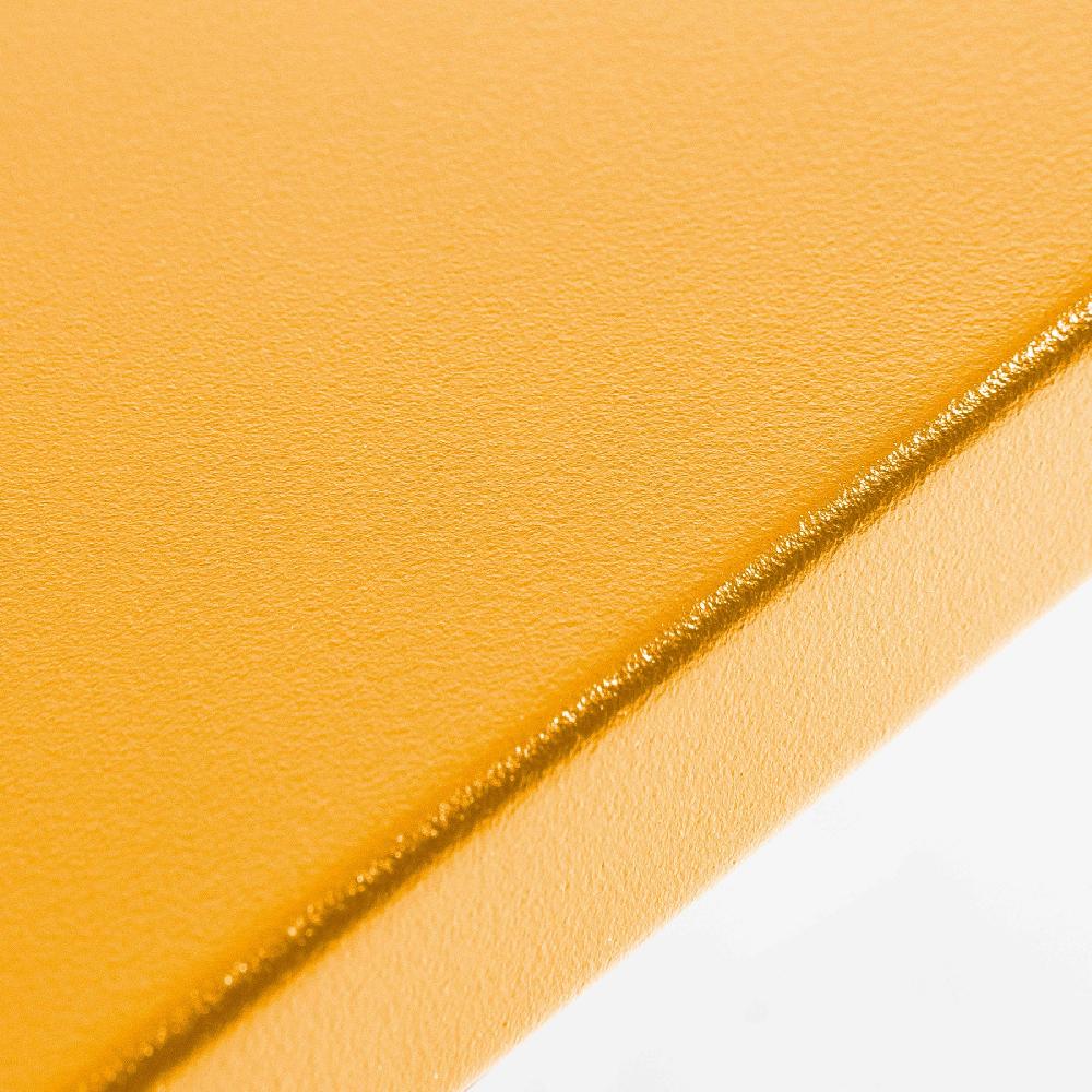 Mesa De Jardín Cuadrada De Metal Amarillo Palavas - Oviala