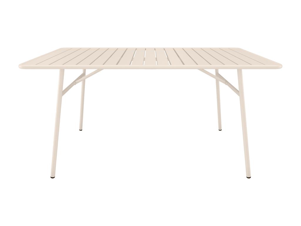 Mesa De Jardín De 160 Cm De Ancho De Metal - Beige - MIRMANDE De MYLIA