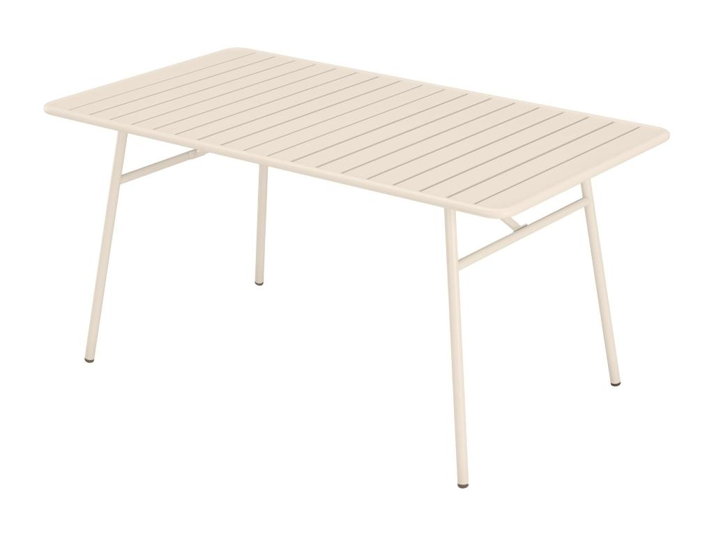 Mesa de jardín de 160 cm de ancho de metal - Beige - MIRMANDE de MYLIA