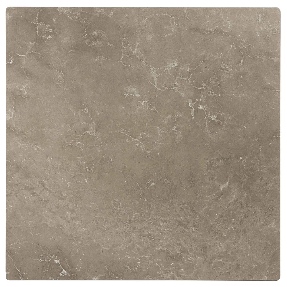 Mesa De Jardín De 70x70cm Inclinable Laminada En MárTaupe Beige Opéra - Oviala