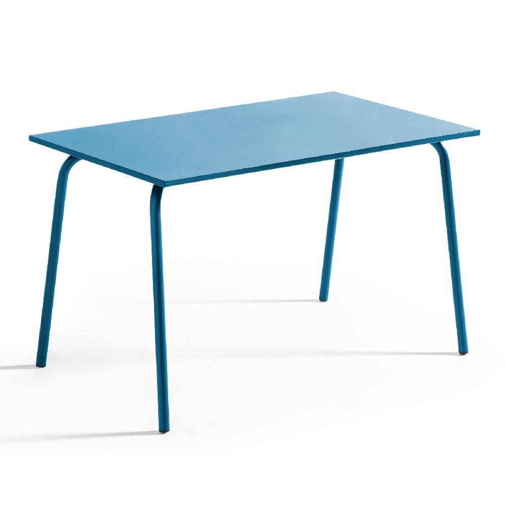Mesa De Jardín De Acero Azul Pacífico Palavas - Oviala