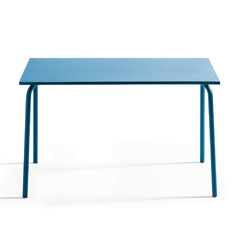 Mesa De Jardín De Acero Azul Pacífico Palavas - Oviala